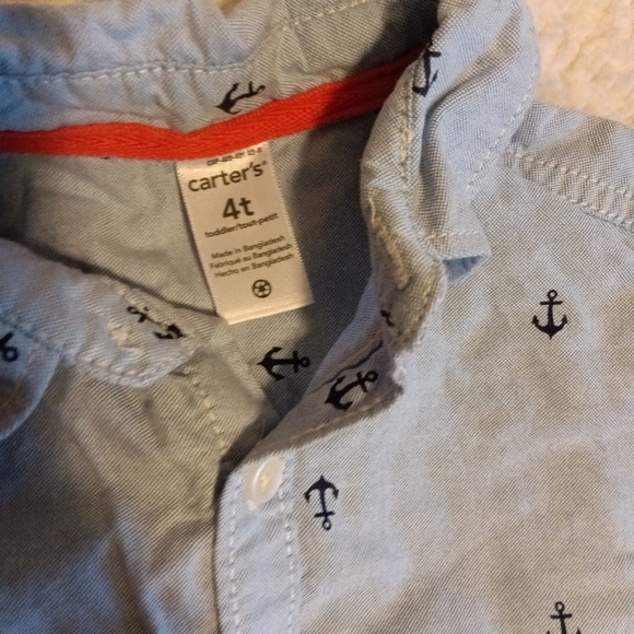 Carter's Anchors Away Short Sleeve Button Up - Picture 2 of 3